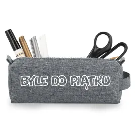piornik-szkolny-szary-jednokomorowy-saszetka-tuba-zabawny-byle-do-piatku