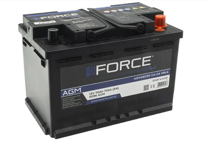 AKUMULATOR 12V ECOFORCE AGM 70AH 720A P+ , RADOM