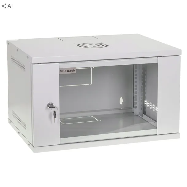 Szafa wisząca serwerowa RACK 19” 6U 400mm Netrack ECO-Line szara szafka