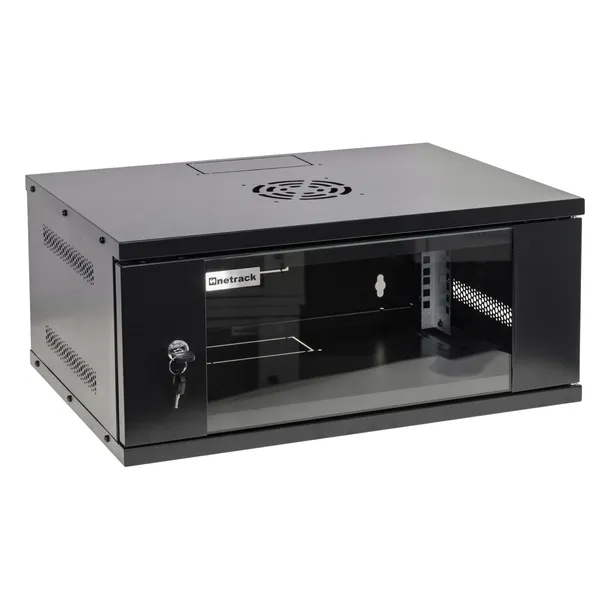 Szafa serwerowa wisząca RACK 19” 4U 400mm Netrack ECO-Line czarna