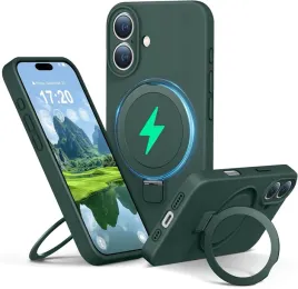 puyateya-silikonowe-etui-magsafe-do-iphone-16-stojak-ring-ciemny-zielony
