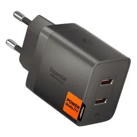 spigen-ee472eu-gan-essential-2-port-network-charger-47w-gunmetal