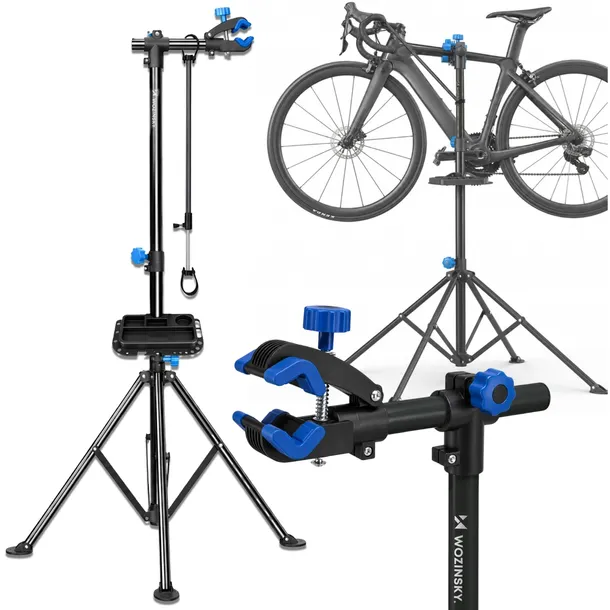 STOJAK NA ROWER SERWISOWY PODŁOGOWY GARAŻOWY REGULOWANY STABILNY 30 kg