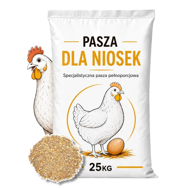 Pasza Dla Niosek - Specjalna Mieszanka Dla Hodowców Na Nieśność SYPKA 25kg
