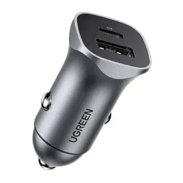 ladowarka-samochodowa-ugreen-cd130-30w-usb-a-usb-c-szara