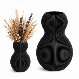 elegancki-wazon-dekoracyjny-ryflowany-3d-czarny-nowoczesny-design-20-cm