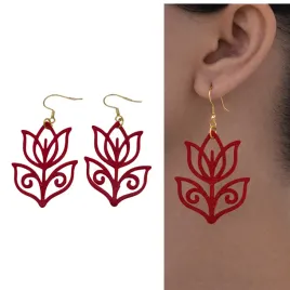 kolczyki-kwiaty-czerwone-pozlacane-bigle-lekkie-eko-pla-nowoczesne-boho