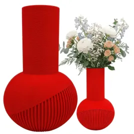 wazon-dekoracyjny-nowoczesny-kulisto-cylindryczny-czerwony-25cm