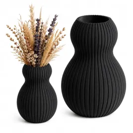wazon-dekoracyjny-3d-czarny-nowoczesny-design-20-cm