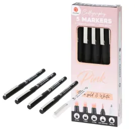 kaligrafia-markery-5-sztuk-rozowe-2-0-3-5-5-0-fineliner-bialy-gel-pen-pink
