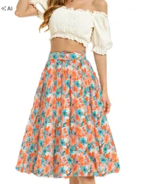 spodnica-midi-wysoki-stan-bbonlinedress-kwiaty-pomaranczowo-niebieska-xxl