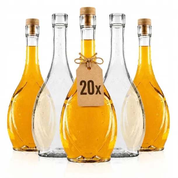 20x BUTELKI NA NALEWKI 500 ML ICONA Z KORKAMI BUTELKA NA WINO WÓDKĘ LIKIER