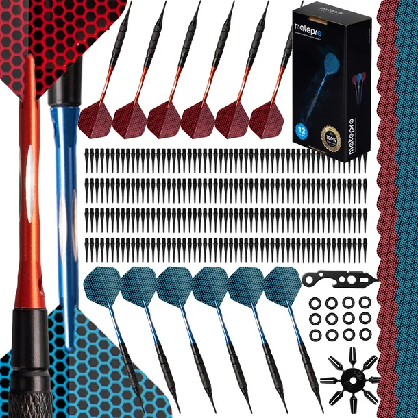 Rzutki Lotki Dart do tarczy elektronicznej Matepro 12 szt Soft Tips 18 g