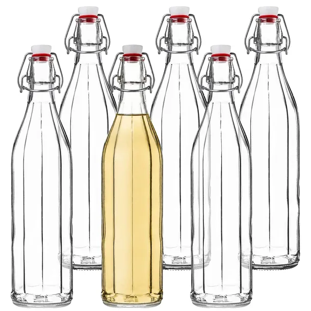 BUTELKA SZKLANA BUTELKI SZKLANE 0,75L 750 ml NA NALEWKI WINO 6 szt + KOREK