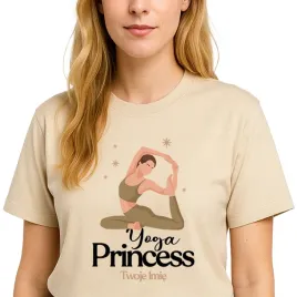 koszulka-t-shirt-migdalowy-prezent-milosniczki-yogi-yoga-princess-imie-m