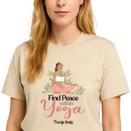 koszulka-t-shirt-prezent-milosniczki-yogi-find-peace-within-yoga-imie-m