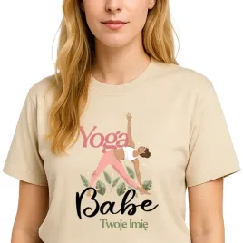 koszulka-t-shirt-migdalowy-prezent-dla-milosniczki-yogi-yoga-babe-imie-m