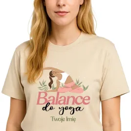 koszulka-t-shirt-migdalowy-prezent-milosniczki-yogi-balance-do-yoga-imie-m