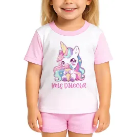 pizama-dziecieca-roz-komplet-wiosna-lato-cute-unicorn-imie-dziecka-116cm