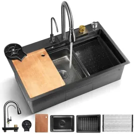 serenelife-zlew-kuchenny-75-46-cm-stal-nierdzewna-czarny-z-akcesoriami