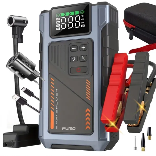POWERBANK BUSTER BOOSTER ROZRUCHOWY JUMP STARTER 6000A Z KOMPRESOREM 10 BAR