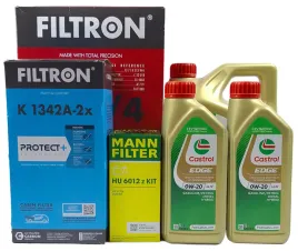 3-filtry-mann-filtron-6l-oleju-castrol-0w20-bmw-mini-1-5-2-0i-b48