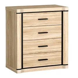 nowoczesna-komoda-dallas-d-4-dab-sonoma-80-5-cm-z-szufladami-czarne-uchwyty
