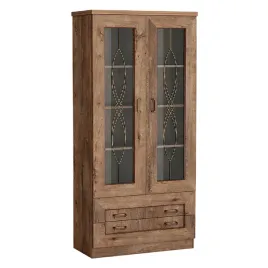 elegancka-witryna-tadeusz-t-8-dab-lefkas-kronospan-90-cm-z-szuflada