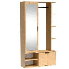 elegancka-garderoba-z-lustrem-nala-dab-bookmatch-100-cm-z-regalem-i-szafka