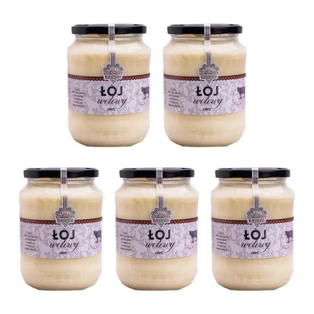 Łój wołowy czysty tłuszcz 710ml 100% naturalny keto Schronisko Bukowina