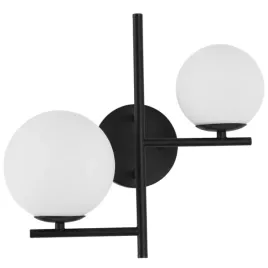 lampa-scienna-kinkiet-czarny-mleczne-szklane-kule
