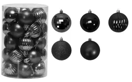 bombki-choinkowe-zestaw-komplet-dekoracje-czarne