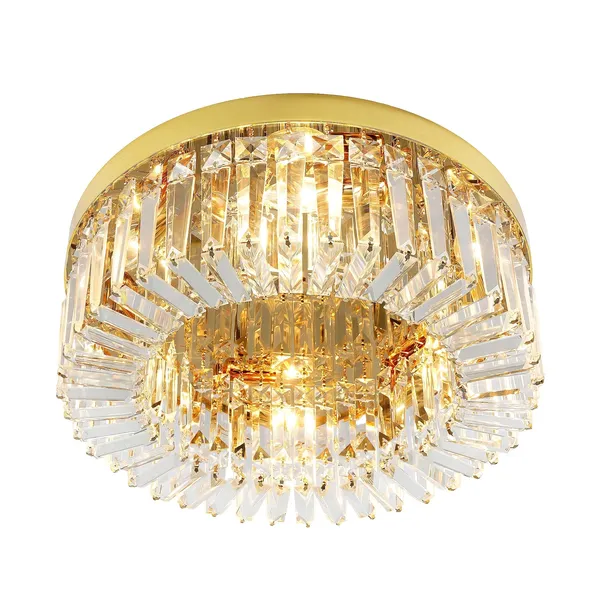 Półplafon okrągły TOOLIGHT 50 x 13 cm bezbarwny, złoty, żółty