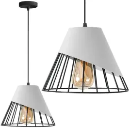 lampa-sufitowa-wiszaca-pojedyncza-bialo-czarna-metalowa-1-punkt-e27