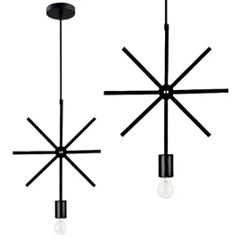 lampa-sufitowa-czarna-wiszaca-loft-gwiazda-jednopunktowa-pojedyncza-e27
