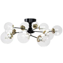 lampa-sufitowa-wiszaca-szklo-czarna-zlota-10xe27