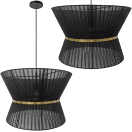 lampa-sufitowa-wiszaca-czarna-zlota-tiulowa-geometryczna-tiul-toolight