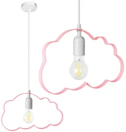 lampa-sufitowa-wiszaca-chmurka-rozowa-dla-dzieci-e27