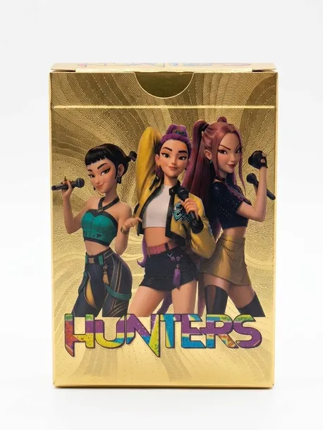 Złote Karty Kolekcjonerskie K-Pop Demon Hunters Huntrix 50 Sztuk Na Prezent Dziecko Urodziny