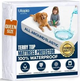 utopia-bedding-waterproof-mattress-protector-queen-size-premium-terry-mattress-cover-200-gsm-breathable-fitted-style-with-stretchable-pockets