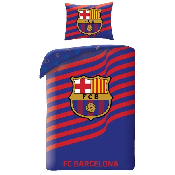 FC Barcelona pościel komplet bawełna 140x200 + 70x90 cm FCB-4522BL