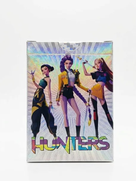 Karty Kolekcjonerskie Srebrne K-Pop Demon Hunters Huntrix 50 Sztuk Silver Na Prezent Dziecko Urodziny