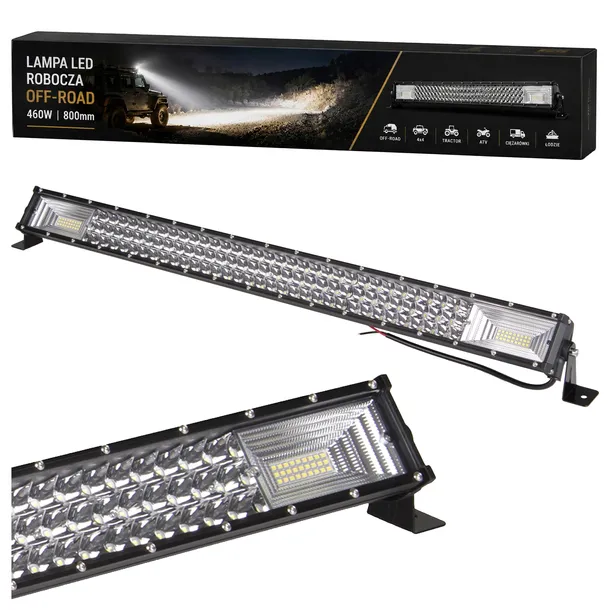 Lampa robocza LED OFF-ROAD 460W HALOGEN 80cm na auto MOCNA wysoka jakość