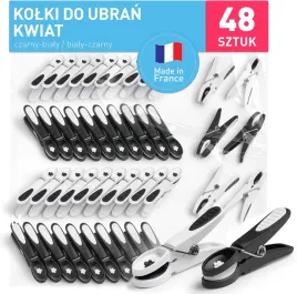 culiclean-klipsy-do-ubran-kwiat-48-sztuk-czarno-biale-bialo-czarne-wysokiej-jakosci-klipsy-do-ubran-klamerki-do-wieszania-bielizny
