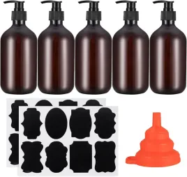 5-dozownikow-mydla-500-ml-butelki-z-pompka-pet-do-napelniania-szampon