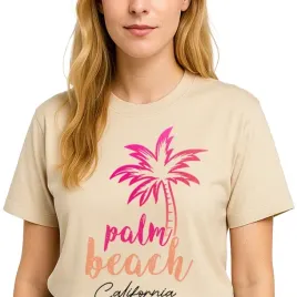koszulka-t-shirt-migdalowy-damski-wakcyjna-letnia-palm-beach-california-m
