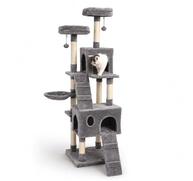 Drapak budka dla kota drzewo legowisko Domek słupki 180cm F029