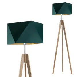 lampa-stojaca-podlogowa-drewniana-zielona-led-e27-trojnog-abazur-nowoczesna