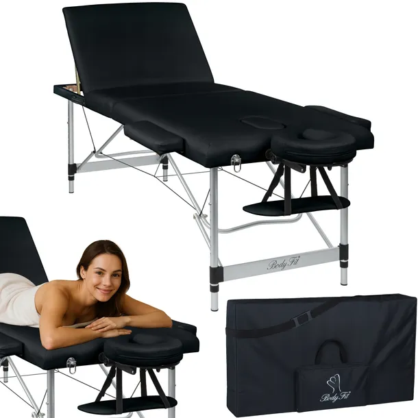 STÓŁ ŁÓŻKO DO MASAŻU ALUMINIOWE 3 SEGMENTOWE XXL + TORBA GRATIS