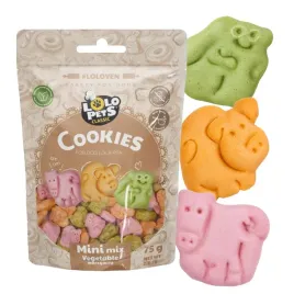 lolo-pets-przysmak-ciastka-dla-psa-mini-mix-zwierzatka-warzywne-75g